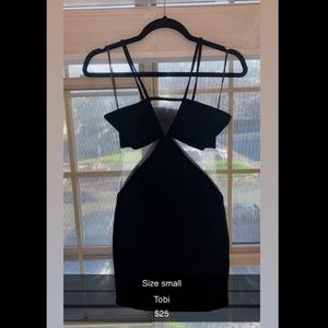 Cutout tobi black cocktail dress
